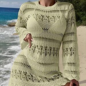 Cream / Pale Yellow Cover Up Dress